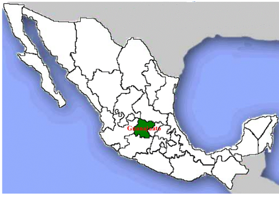 Ubicacion Guanajuato Mapa Mexico